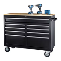Armoire à outils mobile personnalisée à 9 tiroirs avec roulettes Chariot à outils avec établi