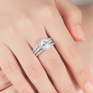 Bague en zircon pour femme de haute qualité, taille brillant, argent sterling plaqué rhodium, certifiée CMA, style punk, mariage, fête, anniversaire - Product Image 5