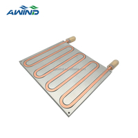 Plaques froides liquides personnalisées en aluminium avec tuyauterie en cuivre, pour grandes machines