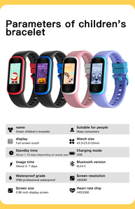 Pulsera inteligente G01 para niños, reloj inteligente con Bluetooth, control del ritmo cardíaco, recordatorio de mensajes, compatible con descarga por aplicación - Product Image 6