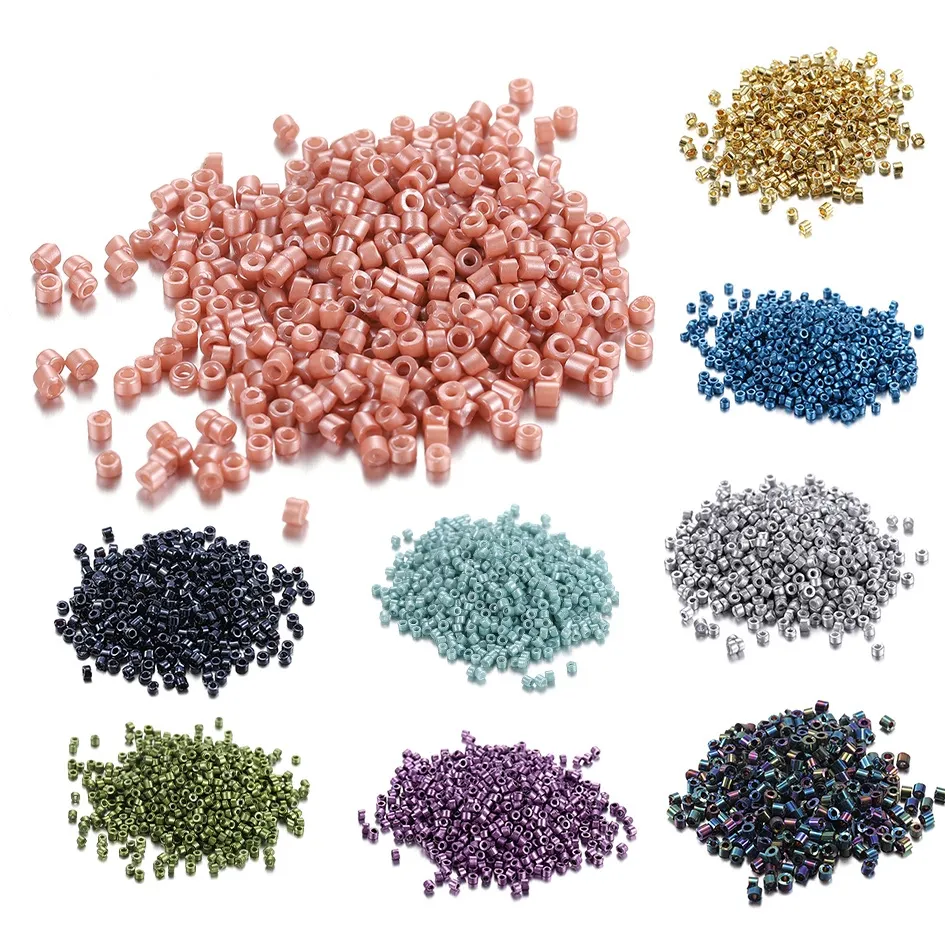Hot Selling 450g 1.8- 2.5mm Bulk Glass Seed Beads Metal Color Loose Beads Bulk Beads For Jewelry Making 450g/bag