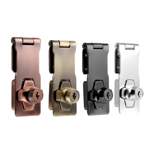 Zinc Alloy Keyed Hasp Locks Anti-Theft Waterproof Polished Twist <strong>Knob</strong> for Small <strong>Doors</strong> Cabinets Safety Lock - Product Image 5