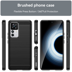 Per <span class=keywords><strong>Xiaomi</strong></span> 12T Pro Case, custodia per telefono con <span class=keywords><strong>Cover</strong></span> posteriore in TPU sottile antiurto con struttura in fibra di carbonio spazzolata per <span class=keywords><strong>Xiaomi</strong></span> Mi 12T Pro - Product Image 6