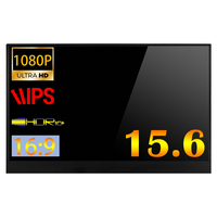 Monitor Portátil LCD IPS Full HD de 15.6 Pulgadas con Función HDR, Nuevo, Negro, con Altavoz Integrado, Ultrafino, para Juegos, Precio Competitivo