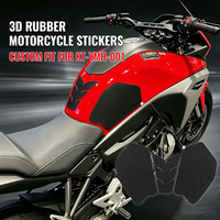 Autocollants imperméables pour moto, tampon de réservoir de carburant en caoutchouc 3D, autocollants de protection antidérapants pour TRACER 700