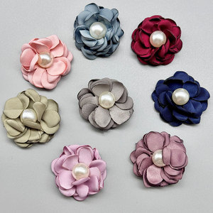 Accesorios para el Cabello con Borde Quemado Estilo Coreano, con Perla de 3.5 cm, Tela Hecha a Mano para Decoración de Ropa, Bolsos y Zapatos de Uso Casual - Product Image 1