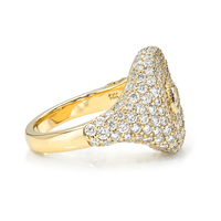 Gemnel personnalisé dernière tendance 925 sterling Angel Eye Signet Diamond covered Ring