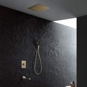 Ensemble <span class=keywords><strong>de</strong></span> <span class=keywords><strong>douche</strong></span> mural dissimulé avec pulvérisateur <span class=keywords><strong>de</strong></span> <span class=keywords><strong>plafond</strong></span> intégré et pommeau <span class=keywords><strong>de</strong></span> <span class=keywords><strong>douche</strong></span> triple fonction, <span class=keywords><strong>fixation</strong></span> <span class=keywords><strong>de</strong></span> salle <span class=keywords><strong>de</strong></span> bain discrète - Product Image 1