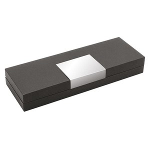 Étui à instruments noir lisse avec plaque pour stylos et outils d'écriture - Product Image 3