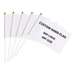 Wholesale Custom Sublimation Printed Hand <b>Flag</b> with Pole All Country Sports Design Waving Signal <b>Flags</b> Custom Logo - Product Image 5