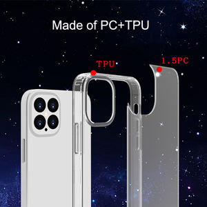 Funda Transparente para Teléfono Celular <span class=keywords><strong>de</strong></span> PC+TPU, Funda Protectora <span class=keywords><strong>de</strong></span> Cristal para Teléfono Celular, Personalizable al por Mayor, para <span class=keywords><strong>iPhone</strong></span> 11 12 13 14 15Pro Max - Product Image 4