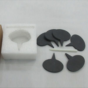 Ensemble de 6 pièces marqueurs à fromage en <span class=keywords><strong>ardoise</strong></span> noire naturelle étiquettes étiquettes écologiques <span class=keywords><strong>craie</strong></span> d'écriture en gros pour fête dîner mariage - Product Image 5