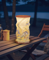 Pièces décoratives créatives pour la décoration de la maison, esthétique orientale, lampe de chevet rotative pour chambre à coucher, lampe de table rechargeable sans fil