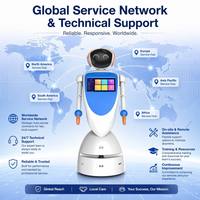 Nuevo Robot Guía Médico Changjingxin Moonlight Blue con Navegación SLAM, ABS de Alta Resistencia + PC, Motores Dobles para Hospital