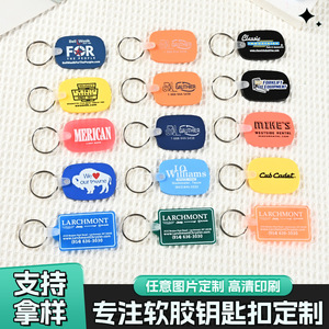 <b>Custom</b> Soft Rubber Keychains Double-Sided Digital Printing Promotional Gift <b>Keychain</b> Zinc Alloy Material China Made - Product Image 4