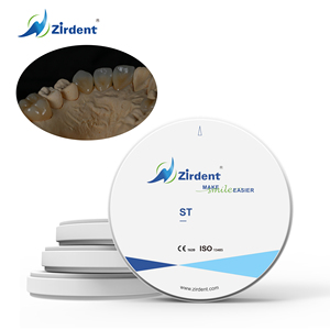 Zirdent St Wit Zirkonia Blok Tandheelkundig Freesmateriaal Leverancier Beste Sterkte Cad Cam Materiaal - Product Image 2
