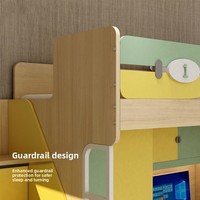 Lit de dortoir moderne en métal avec structure supérieure et inférieure et bureau intégré, couleur personnalisable pour étudiants, écoles de formation et employés de bureau