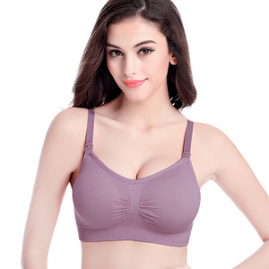 Soutien-gorge de grossesse et d'allaitement sans couture pour femmes grandes tailles, avec bonnets ajustables - Product Image 3