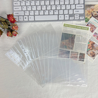 Lot de 10 pochettes différentes 6 anneaux A5 pochette de reliure Album Photo Page dossier de documents pour 6 manchons d'insertion d'anneau feuille de recharge