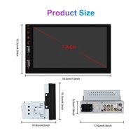 Reproductor MP5 para Auto Podofo de 7'' con Un Solo DIN, Estéreo para Auto, Radio para Auto con Cable, Carplay, Android Auto, USB, AUX, FM, EQ, BT + Micrófono, Venta al Por Mayor