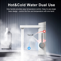 Robinet chauffe-eau instantané électrique Briwellna 3,2 kW 220 V en plastique avec bec de 120 degrés et valve en céramique pour le chauffage de la salle de bain