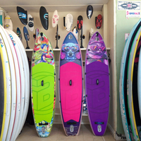 Planche à pagaie gonflable en PVC en promotion avec pompe, conception étanche, taille et couleur personnalisables, accessoires de réparation essentiels