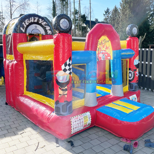 Aufblasbare feuerwehr-hupfburg <b>inflatable</b> fire brigade bouncy castle with slide combo bouncer kids party bounce house - Product Image 5