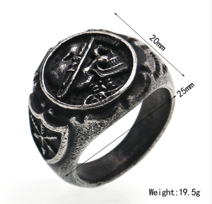 Großhandel Neue Designs Mode Hip-Hop Retro Dark Punk Rock Mehrfach Edelstahl Herrenringe Schmuck - Product Image 6