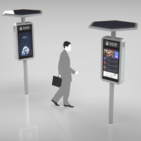 Pantalla Digital para Parada de Autobús Montada en Poste para Exteriores, con Energía Solar, Señalización Digital de Información de Tránsito