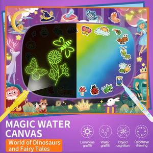 BGL 2 en 1 Aqua Magic Doodle Mat Luminous Glow in The Dark Educativo Reutilizable Pintura Agua Dibujo Mat - Product Image 5