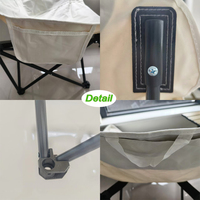 Chaise de pique-nique pliable portable au design moderne, légère, avec cadre en métal, de haute qualité, en tissu Oxford 600D, pour la pêche et la plage, Silla Plegable
