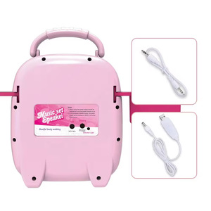 Machine à chanter pour filles 2024, nouvelle machine à chanter avec microphone, jouet rose, machine à karaoké avec lumière musicale - Product Image 5