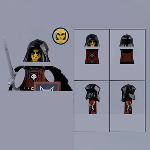 Série Médiévale : Guerrier Loup, Épée, Hache, Ranger, Garde, <span class=keywords><strong>Soldat</strong></span> avec Arme et Bouclier – Figurines de Construction à Assembler, Jouets - Product Image 3