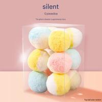 Jouet pour chat, balle en peluche colorée, résistante aux morsures, silencieuse, anti-ennui, jouet interactif pour chaton