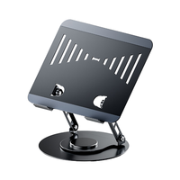 Support de plaque en acier au carbone rotatif à 360 ° pour ordinateur portable et ordinateur portable de jeu avec fonction de levage conçue pour les tablettes PC