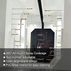 Machine de revêtement en poudre d'aluminium automatique contrôlée par PLC avec fours de séchage et de polymérisation pour pièces détachées multicolores - Product Image 2