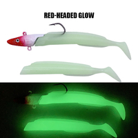 12.5cm 23.5g leurre de pêche souple queue en T avec crochet de gabarit en plomb pour naufrage longue distance pour la pêche à la truite basse en eau douce salée
