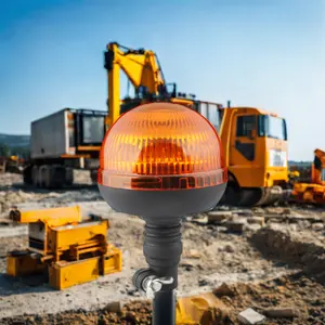Sanayi Amber yanıp sönen dönen uyarı işaret esnek DIN kutup inşaat ekskavatör tarım traktörü LED işaret ışığı