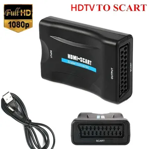 <span class=keywords><strong>Adaptateur</strong></span> de convertisseur audio vidéo haut de gamme 1080P <span class=keywords><strong>HDMI</strong></span> <span class=keywords><strong>vers</strong></span> SCART Plug and Play avec USB - Product Image 4