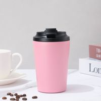 Tasses Thermiques 12oz pour Bureau, Hommes et Femmes, Tasse à Café Extérieure en Acier Inoxydable à Double Paroi, Mugs Thermiques Réutilisables avec Couvercle