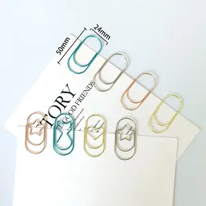 2 Inch Grote Vet Lange Jumbo Paperclip Hart Ster Kat Zware Strakke Grip Roest Proof Herbruikbare Metalen Helder Zilver paperclips