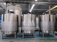 Grande cuve de fermentation en acier flottant pour le vin