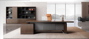 Thương mại l-shape melamine quản lý bàn Ông Chủ bàn văn phòng loạt - Product Image 3