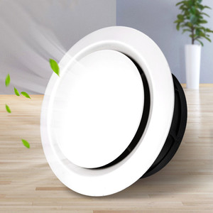Yüksek kaliteli endüstriyel stil yuvarlak disk hava valfi ABS plastik HVAC sistemi parçaları-açık bodrum kullanımı için dairesel difüzör havalandırma - Product Image 6