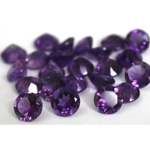 Pierre précieuse d'améthyste africaine naturelle de 4 mm, 0,244 ct, taille ronde brillante, pour bijoux - Product Image 4