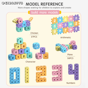 บล็อกตัวเลข 3.6 ซม. ของเล่นเสริมพัฒนาการเรียนรู้สำหรับเด็กอายุ 3-5 ปี ราคาถูก ขายดี ใช้สร้างแบบจำลองบ้าน - Product Image 3