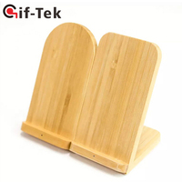 Chargeur sans fil 15W/10W à succès, certifié CE, QC3.0 Type-C, support de charge en bois pour téléphone portable