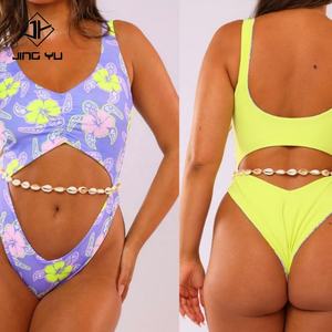 Maillot de bain une pièce sexy pour femme avec logo personnalisé OEM, maillot de bain creux, vêtements de plage, maillot de bain - Product Image 4
