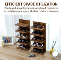 Étagère murale multifonctionnelle moderne à 5 niveaux en bois pour bijoux, sacs, pots de fleurs, organisateur pour salle de bain, salon, garage, armoire