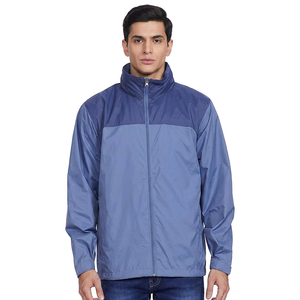 Customizable OEM Men's <b>Canvas</b> Jacket Lightweight Casual Windbreaker with Front Logo Waterproof Outdoor Gear - Product Image 1